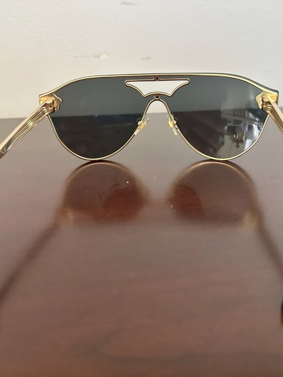 Versace Aviator Gold Medusa And Frame MOD 2161 1002 /87 Sunglasses Made In Italy main image 8